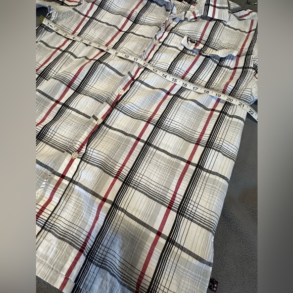 VTG 90’s Phat Farm Black and Red Plaid Men's Button Down Logo Streetwear large - Picture 3 of 14